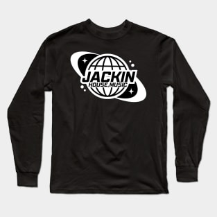 JACKIN HOUSE  - Globe Y2K (White) Long Sleeve T-Shirt